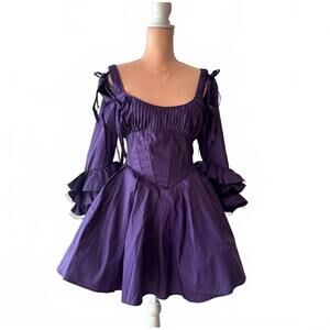 Med purple Sleeveless Widow Mini Dress Haunted Hue Widow Goth Whimsigoth